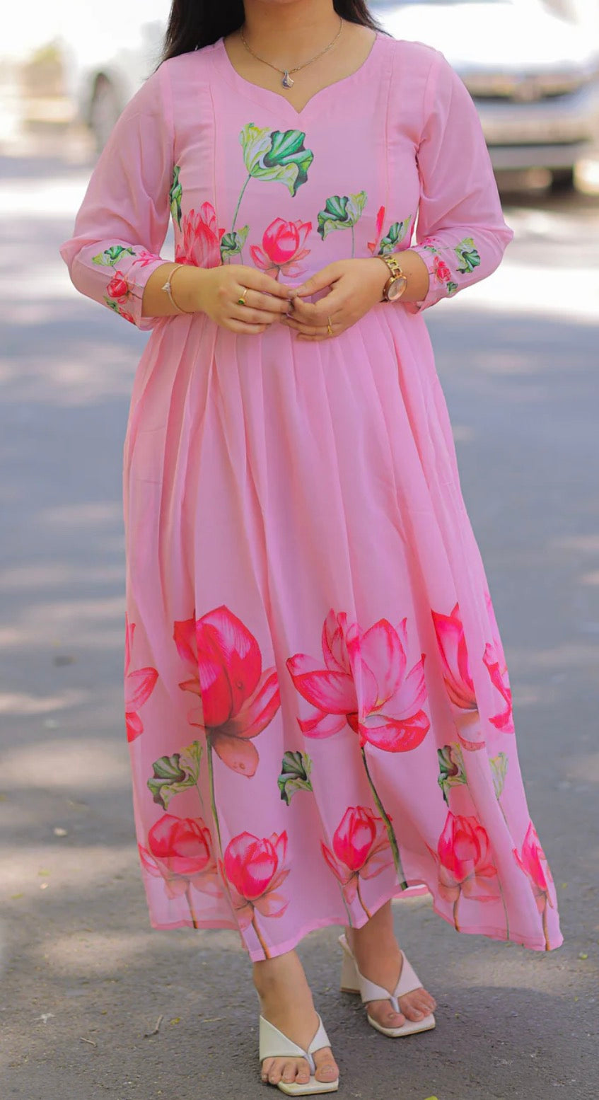 Women's Geo Lotus Dress