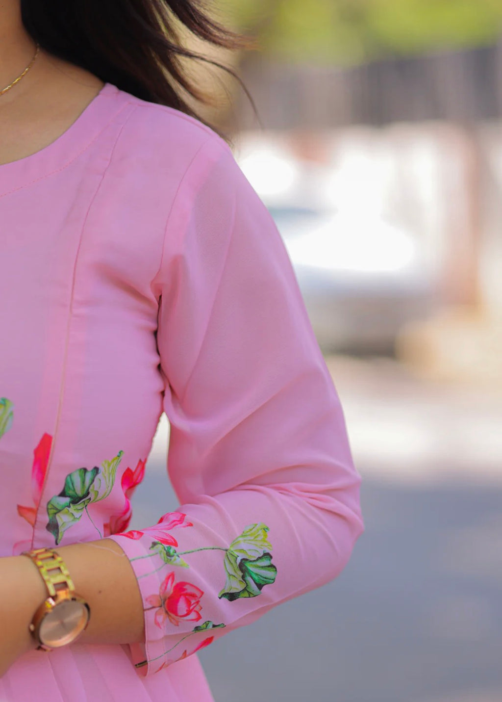 Women's Geo Lotus Dress
