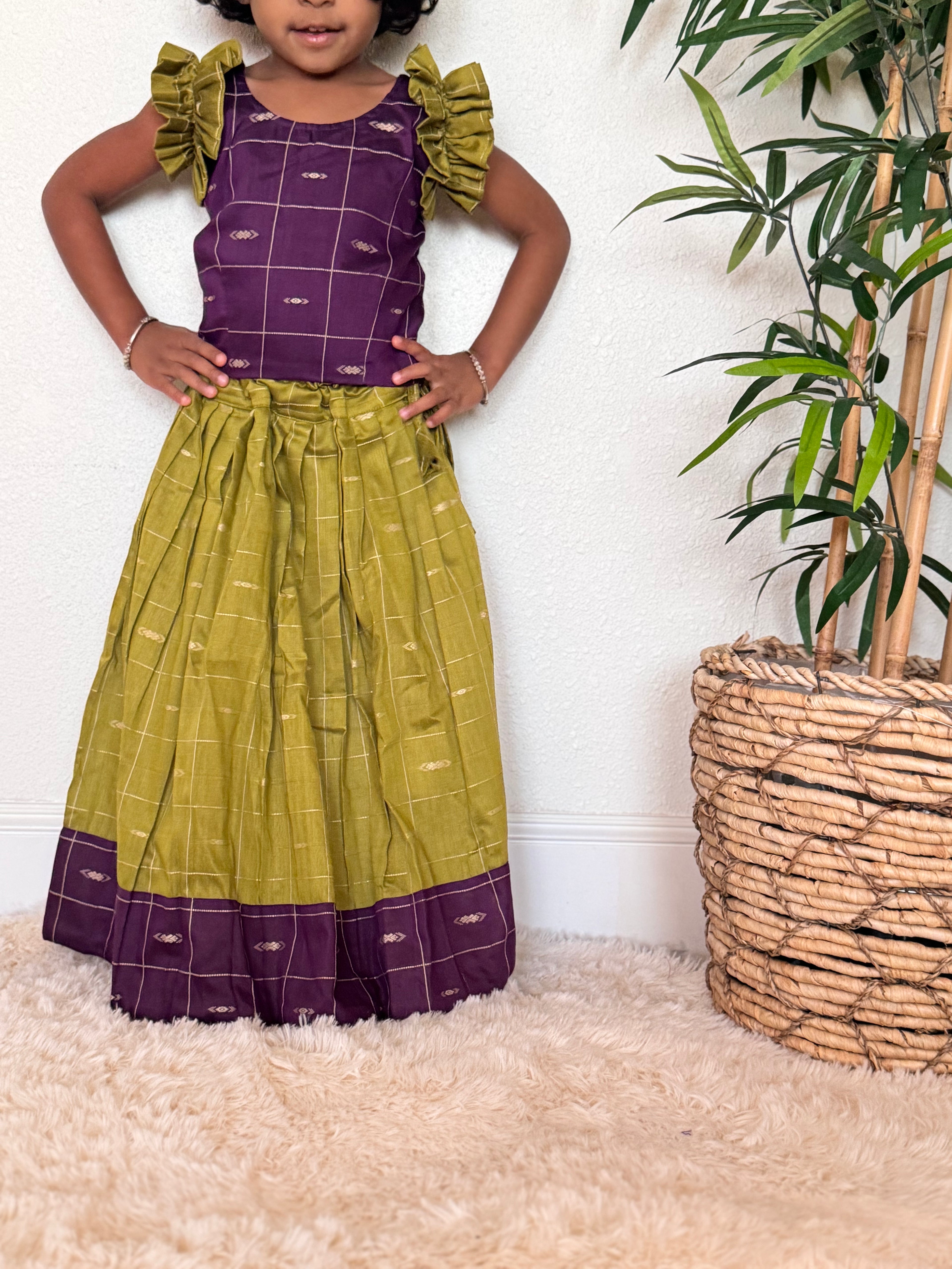 Girls' Purple Skirt & Top